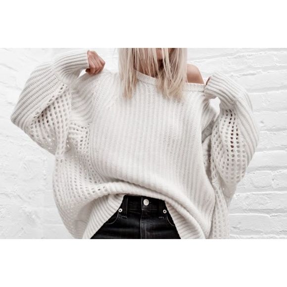 rag & bone Sweaters - *flaw Rag & Bone Cashmere Athena Sweater Cream M